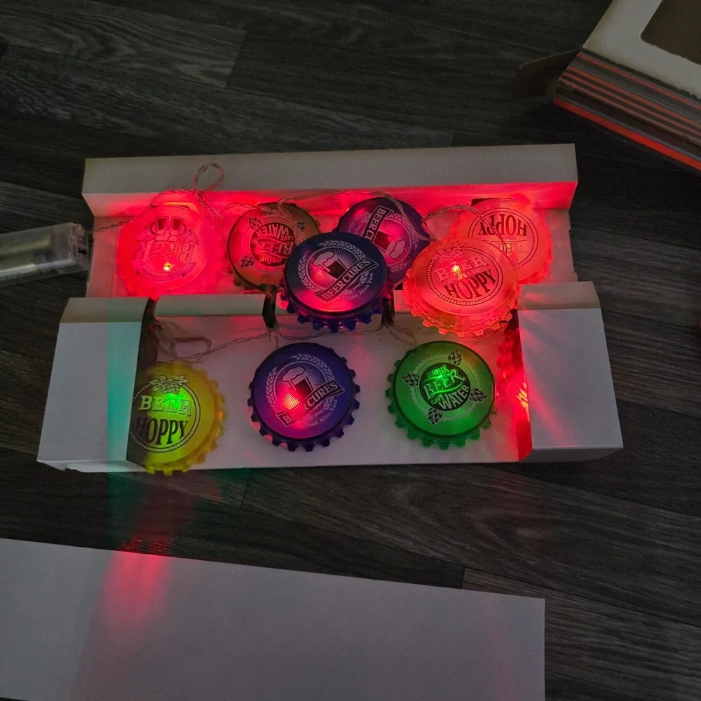 Wemco Bottle Cap String Lights‎ 10LED Battery Operated Beer Bar Decor Man Cave